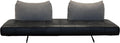 Minimalist Slim Black Leather Sofa MJ-S76