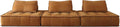 Segmented Cushion Brown Leather Sofa MJ-S56