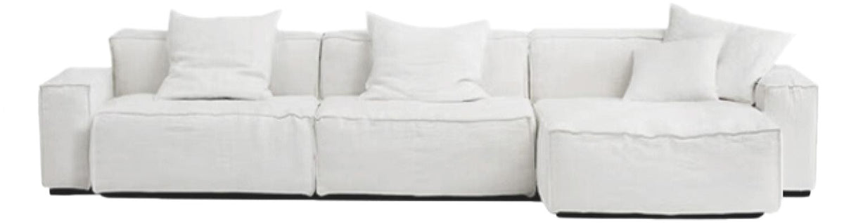 White Modular Sectional Fabric Sofa MJ-S58