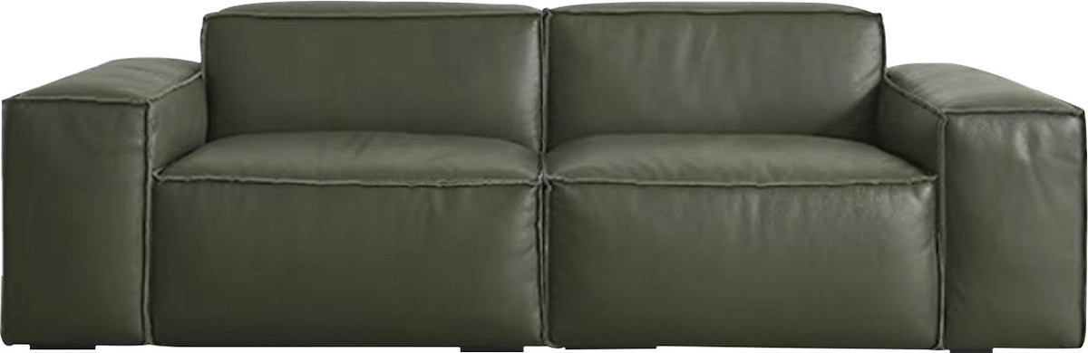Dark Green Cubic Modular Leather Sofa MJ-S52