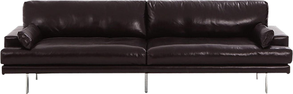 Minimal Dark Genuine Leather Sofa MJ-S29