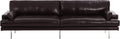 Minimal Dark Genuine Leather Sofa MJ-S29