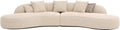 Soft Cream Curved Sectional Sofa for Custom Interior Project MJ-S68