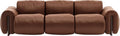Vintage Block Brown Leather Sofa for Modern Living Room MJ-S78