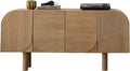 Arc Fluted Solid Wood Sideboard for Hotel & Home Space MJ-BG03