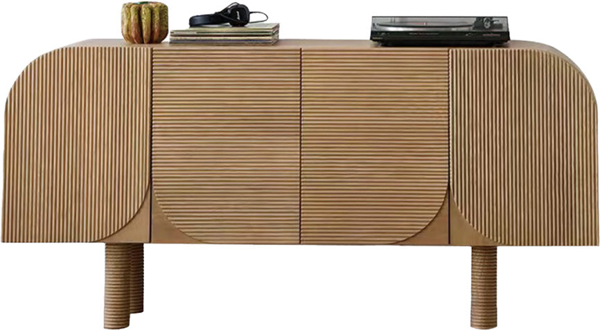 Arc Fluted Solid Wood Sideboard for Hotel & Home Space MJ-BG03