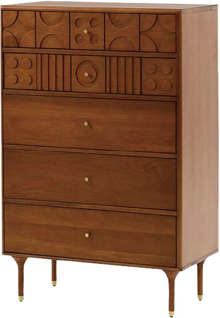 Retro Solid Wood Chest of Drawers for Residential Bedroom MJ-DG06