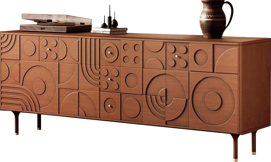 Vintage Solid Wood Sideboard for Villa Dining Space MJ-BG15