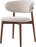 Bouclé Upholstered Wood Frame Dining Chair MJ-CY53