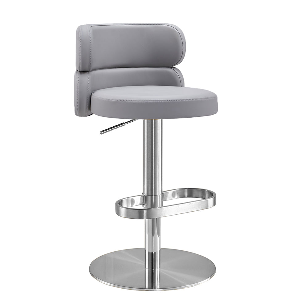 Modern Swivel Adjustable Height Kitchen Counter Bar Stools with Footrest for Living Room Dining Room