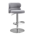 Modern Swivel Adjustable Height Kitchen Counter Bar Stools with Footrest for Living Room Dining Room