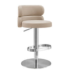 Modern Swivel Adjustable Height Kitchen Counter Bar Stools with Footrest for Living Room Dining Room