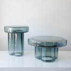Nordic Minimalist Stained Glass Accent Table – Fully Assembled | CAROCC