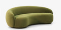 Olive Green Curved Bouclé Sofa QY-S1179