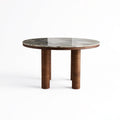 Marble Top Solid Wood Round Dining Table MJ-CZ24