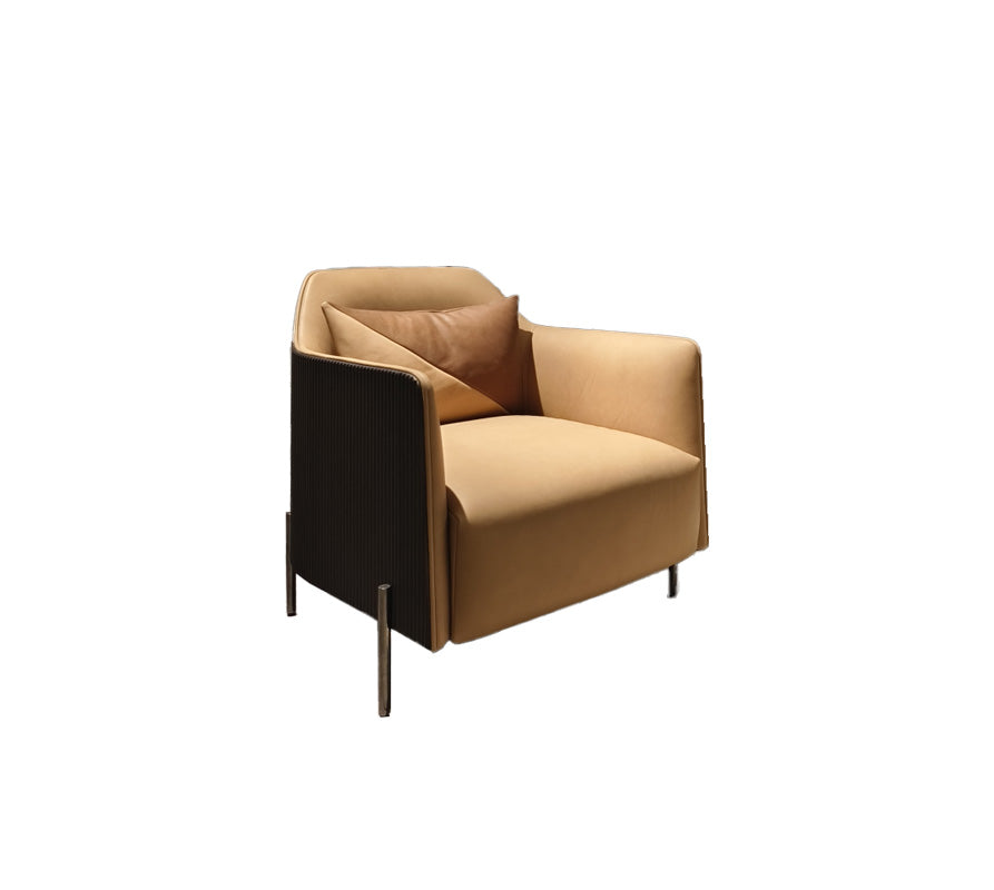 Chic Tan Luxe Leather Armchair