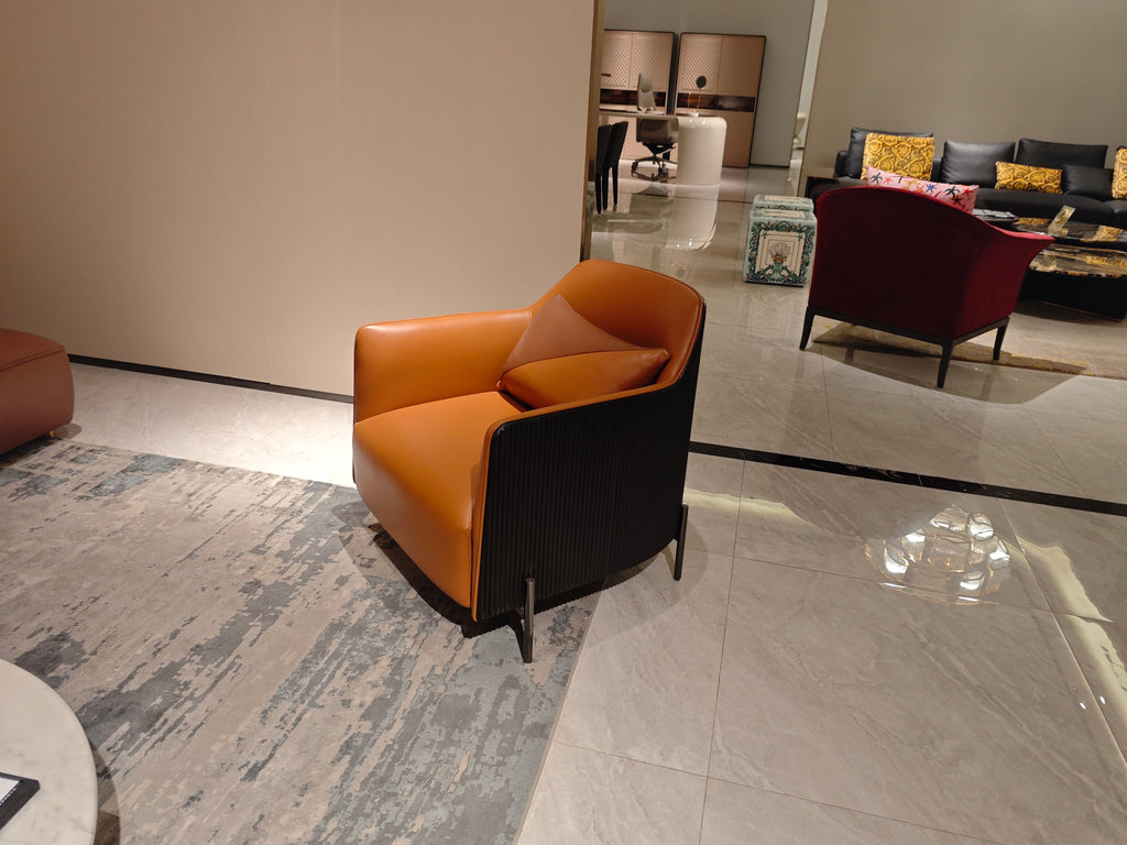 Chic Tan Luxe Leather Armchair