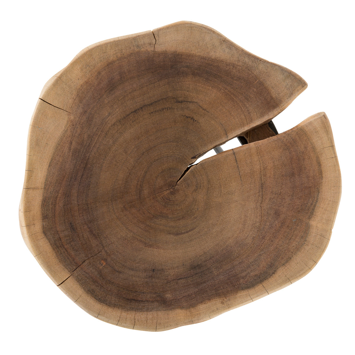 12" Acacia Wood End Side Table