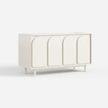 Cream Curved Door Sideboard, Minimalist 4 Doors Buffet Storage Cabinet 29
