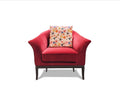 Vivid Crimson Coastal Accent Chair