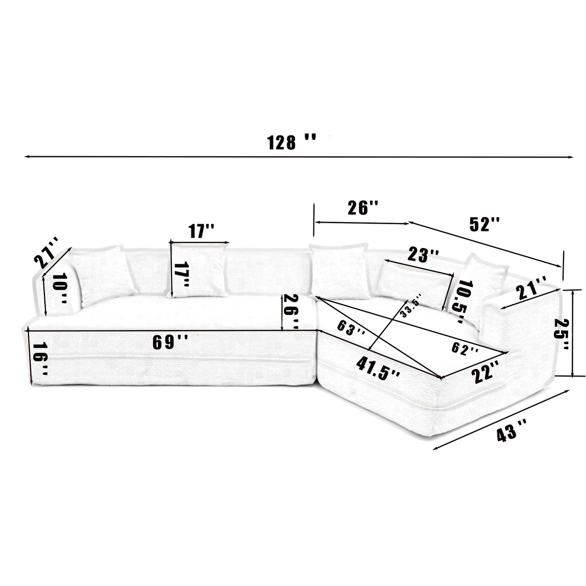 Modern Minimalist Style Sofa