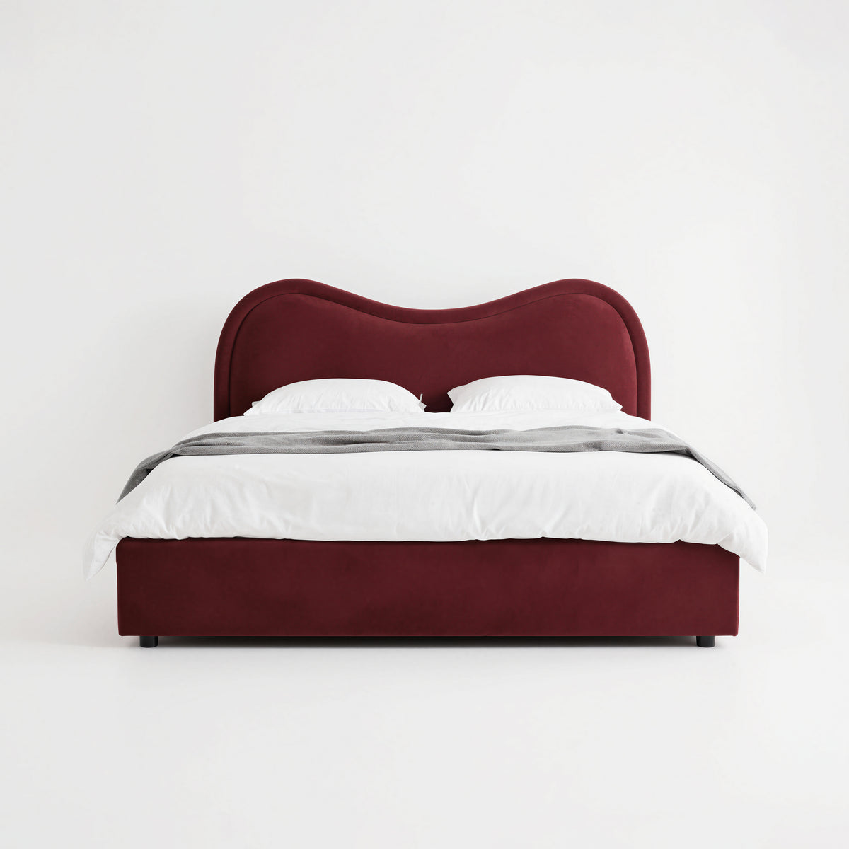 Special Wavy Headboard Upholstered Bed MJ-C29