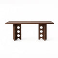 Creative Perforated Black Solid Wood Dining Table for Custom Space MJ-CZ29