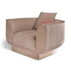 Blush Velvet Glam Accent Chair