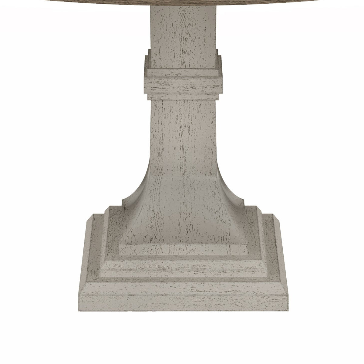 59"W Round White and Gray 5-Pc Dining Table Set