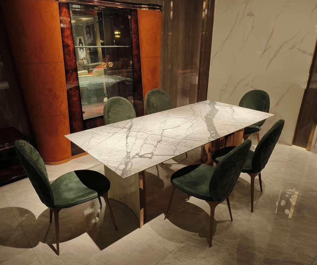 Luxury Marble Table with Gold Base