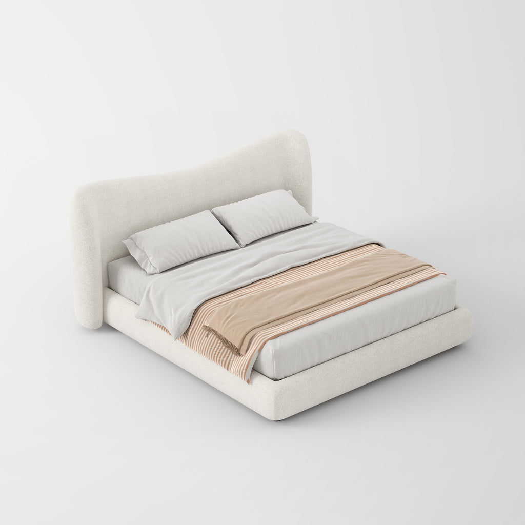 Plush Curved Upholstered Bed MJ-C28