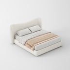 Plush Curved Upholstered Bed MJ-C28