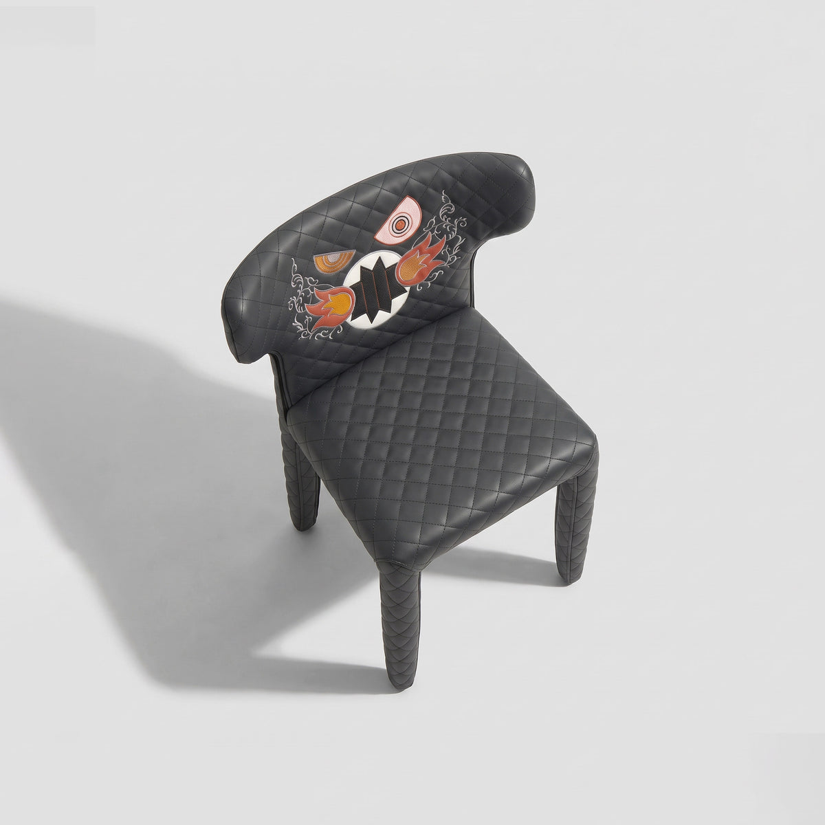 Art Printed Unique Shaped Dining Chair for Custom Interior MJ-CY35
