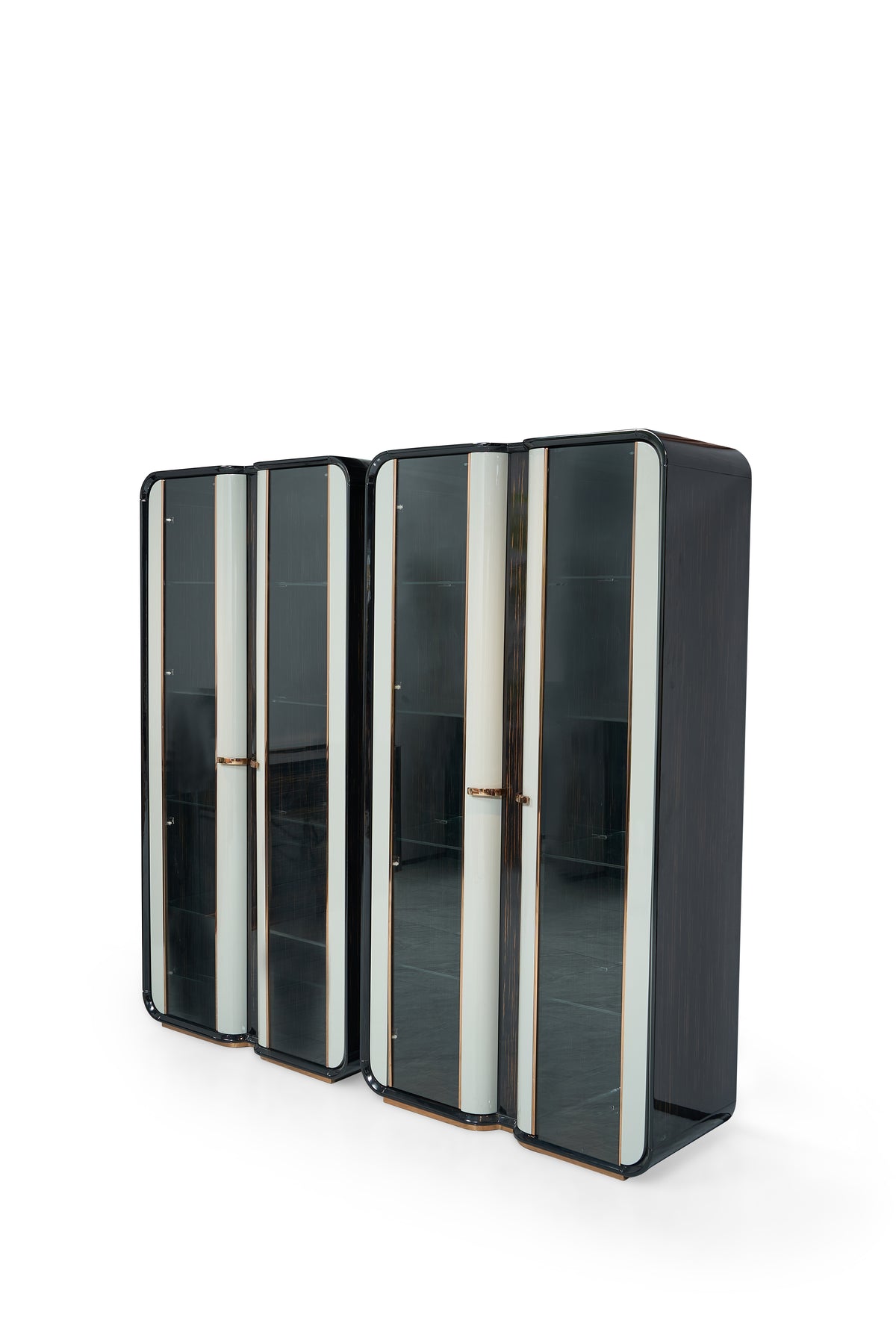 Luxury Glass-Door Display Wine Cabinet Set