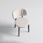 Minimalist Curved Back Fabric Dining Chair for Home Dining Room MJ-CY55