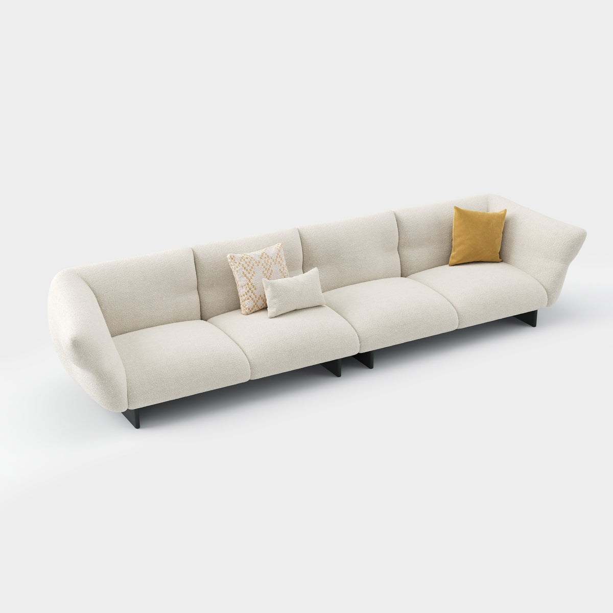 Organic Curved Fabric Sofa for Luxury Villa Living Room SF-1003