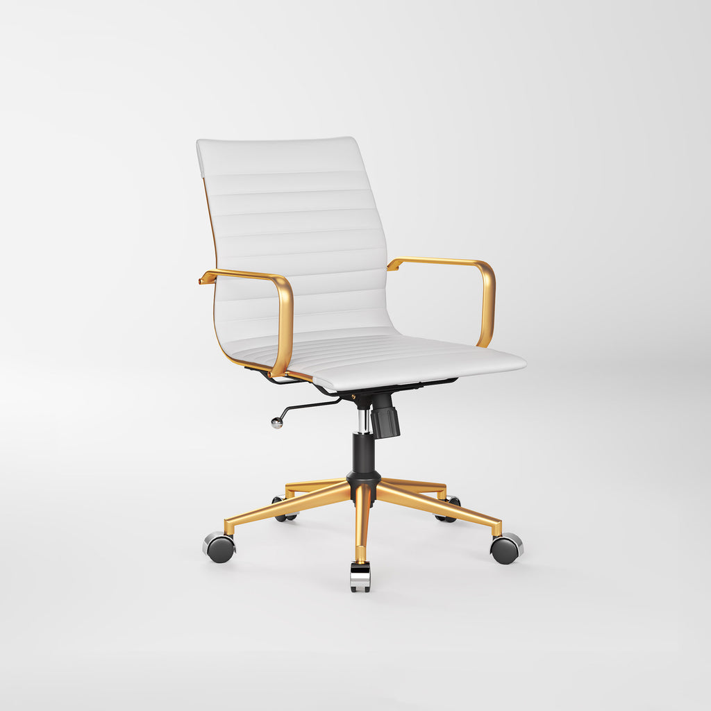 Vintage Leather Swivel Office Chair for Commercial Office LS-3011