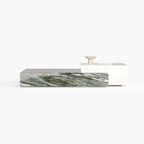 Split Green Marble Coffee Table A004