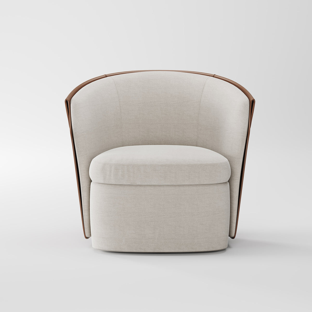 Soft Curved Upholstered Accent Chair for Villa Bedroom LC-1007