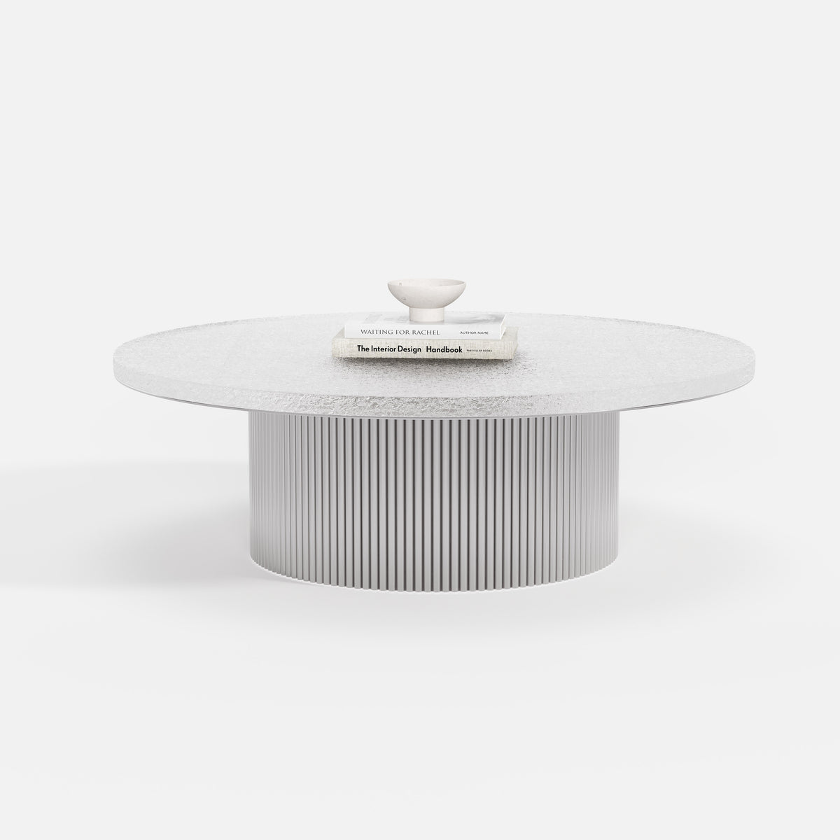Nesting Round White Coffee Table Set, Multi-size Combination Center Table for Apartment Interior A006