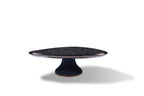 Glamorous Marble-Top Pedestal Coffee Table
