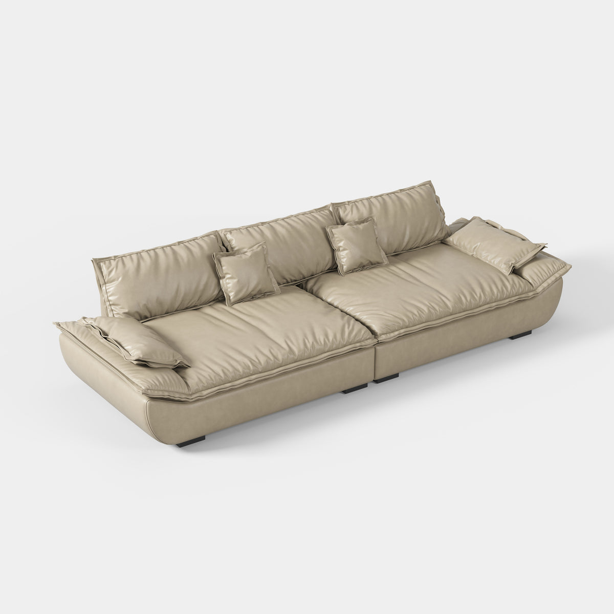 Italian Style Low‑profile Fabric Sectional Sofa, Large Size Living Room Home Sofa  665#