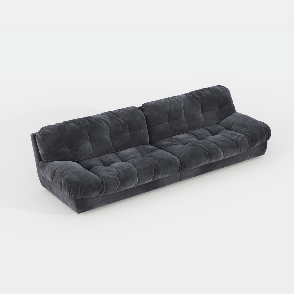 Modern Dark Fabric Modular Sofa, Minimalist Upholstered Couch For Living Room  621#