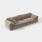 Minimalist Low‑back Upholstered Sectional Sofa, Modern Home Living Room Furniture Couch  620#