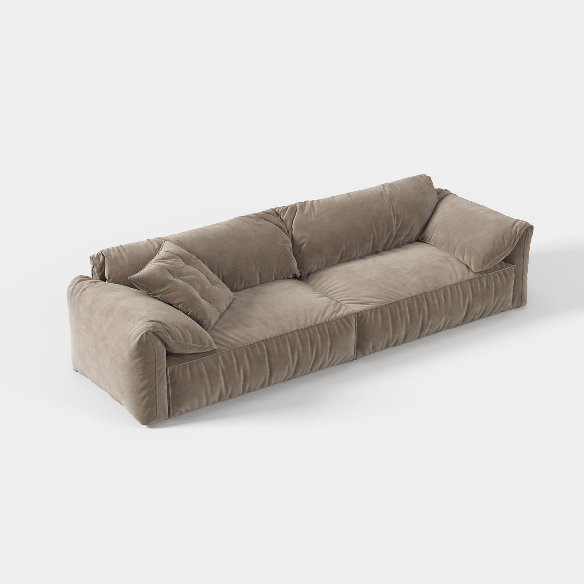 Minimalist Low‑back Upholstered Sectional Sofa, Modern Home Living Room Furniture Couch  620#