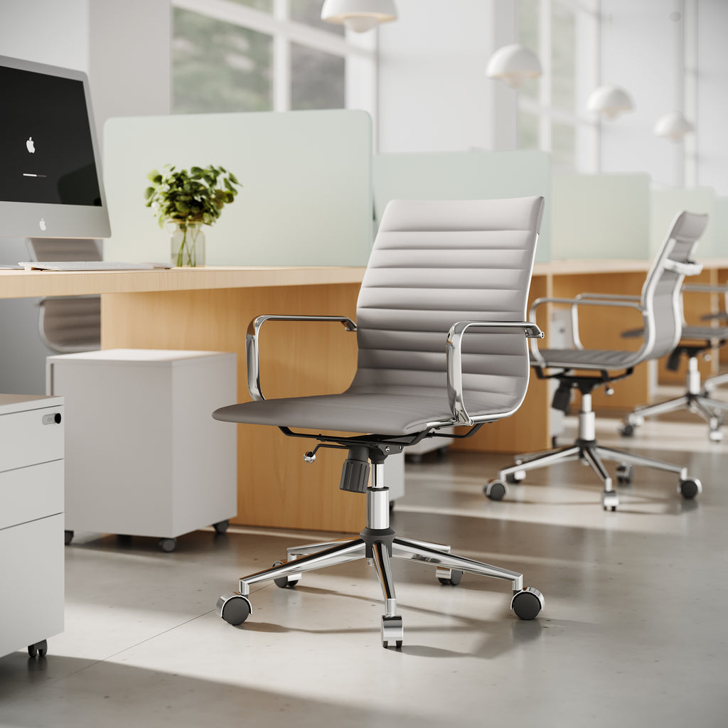 Vintage Leather Swivel Office Chair for Commercial Office LS-3011