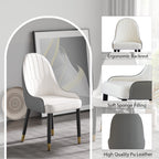 Modern PU Sponge-filled Dining Chair(Set of 2)