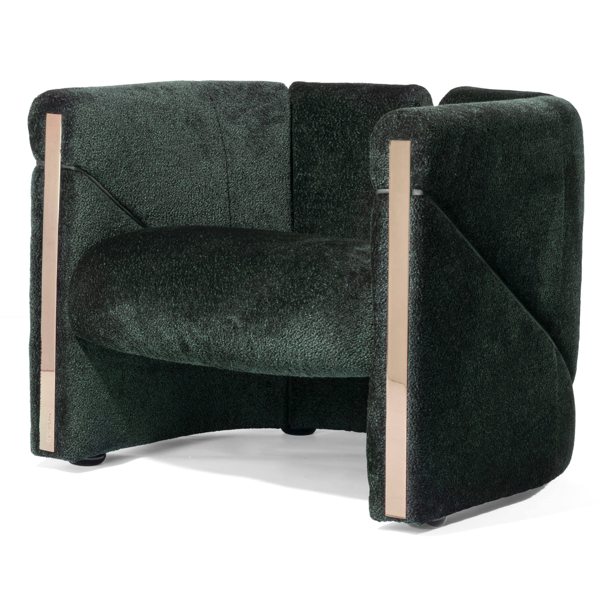 Emerald Velvet Modern Accent Chair