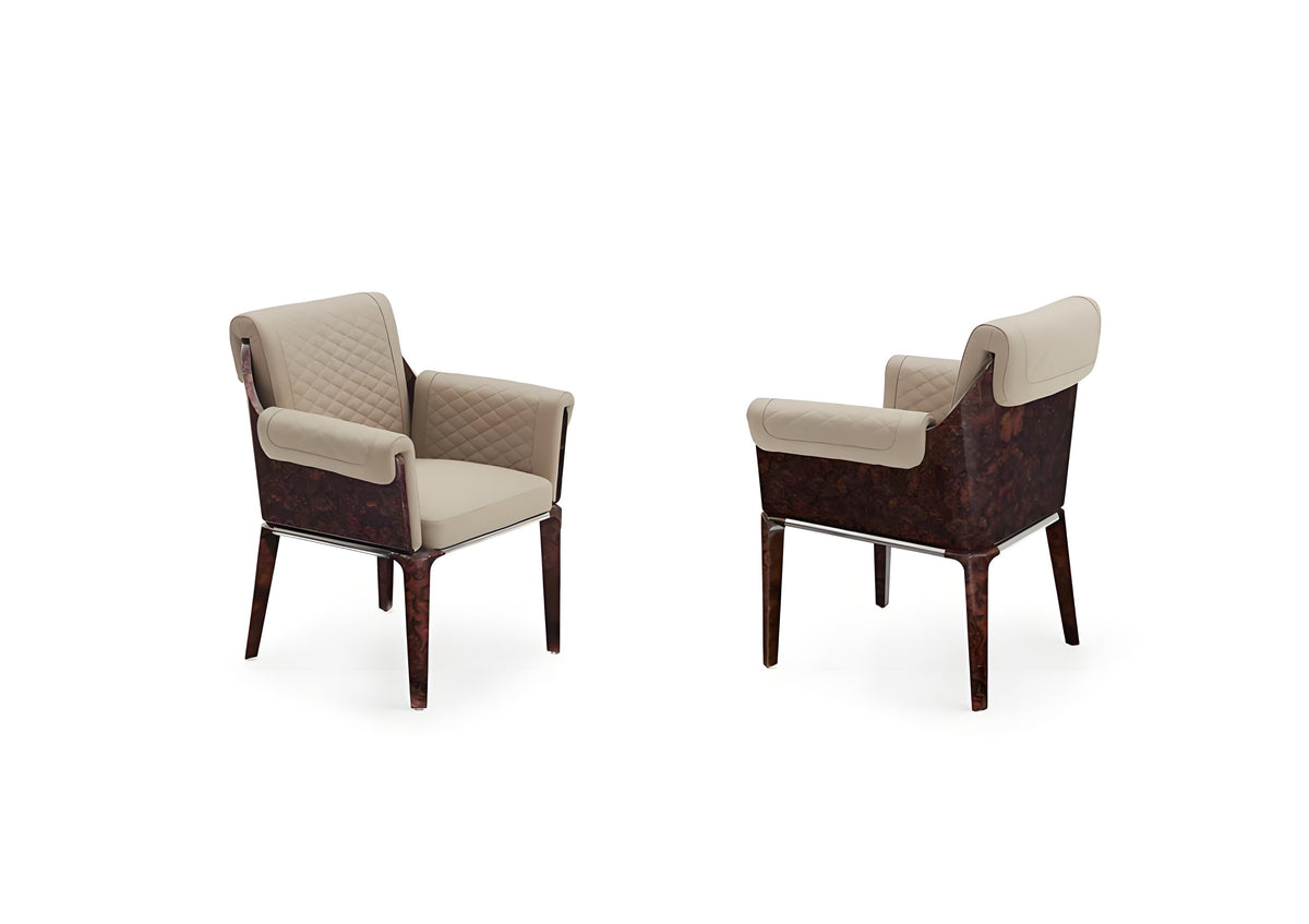 Luxury Cream Quilted Leather Armchair