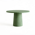 Matte Green Textured Round Dining Table for Modern Apartment MJ-CZ34